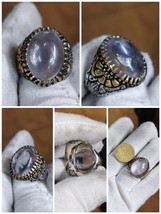 Natural Untreated Amethyst Jeli Sterling Silver Handmade Turkish Design - $66.57