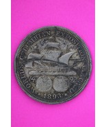 1893 Columbian Chicago Worlds Exposition Commemorative Silver Half Dolla... - $33.94 CAD