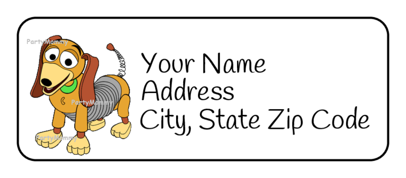 Slinky Dog Return Address Labels, Stickers, Personalized, Disney, Tags (30)