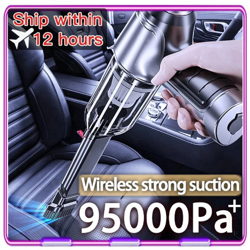 95000Pa Car Wireless Vacuum Cleaner Wet Dry Vacuum Cleaner Cordless Handheld - £31.29 GBP+