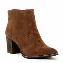 Dolce Vita Women Block Heel Ankle Booties Lennon Size US 10M Acorn Brown Suede - £23.85 GBP