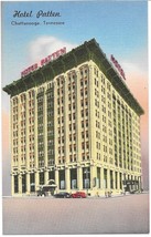 Vintage HOTEL PATTEN, Chattanooga, Tennessee Linen Postcard UNPOSTED - $7.19