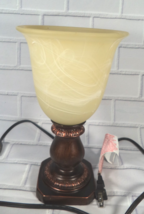 Intertek Frosted Swirl Glass Torch Lamp Chandelier Light Bulb Beige Brown - €22,14 EUR
