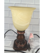 Intertek Frosted Swirl Glass Torch Lamp Chandelier Light Bulb Beige Brown - €22,13 EUR