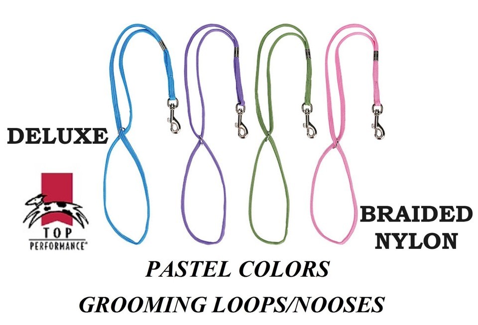 4-BRAIDED Nylon 18&quot; NO SLIP DELUXE LOOP SET PET Grooming Table Arm Bath ... - $18.89