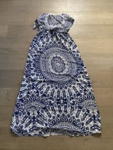 NWT Ark &amp; Co White &amp; Navy Blue Geometric Dress SIZE SMALL - $380.13 MXN