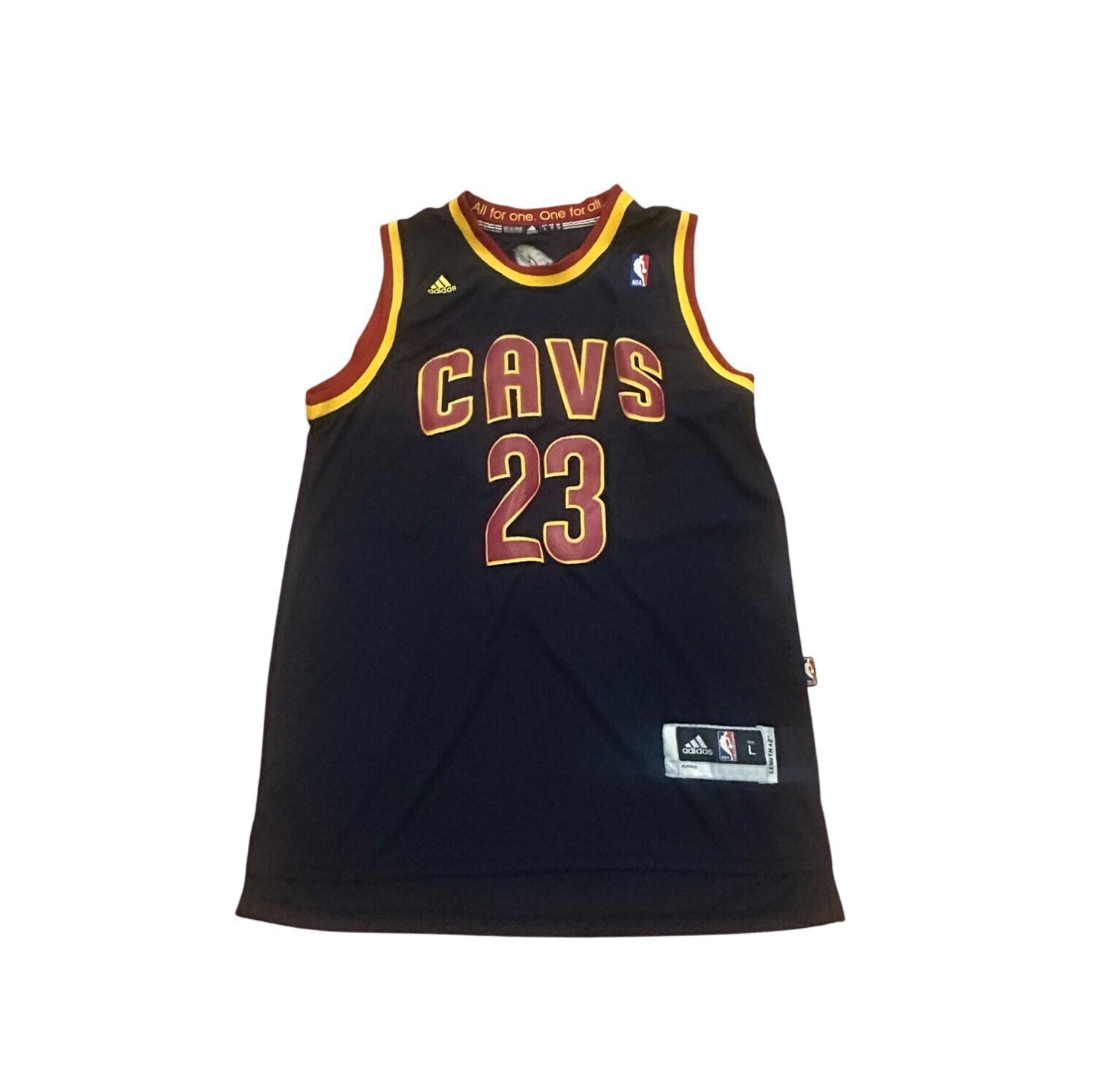 Adidas Cleveland Cavaliers Lebron James #23 NBA Jersey Men&#39;s Large Lengt... - £22.56 GBP