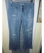 American Eagle Outfitters Hipster Button Front Jeans Size 4 Women&#39;s EUC - £20.09 GBP