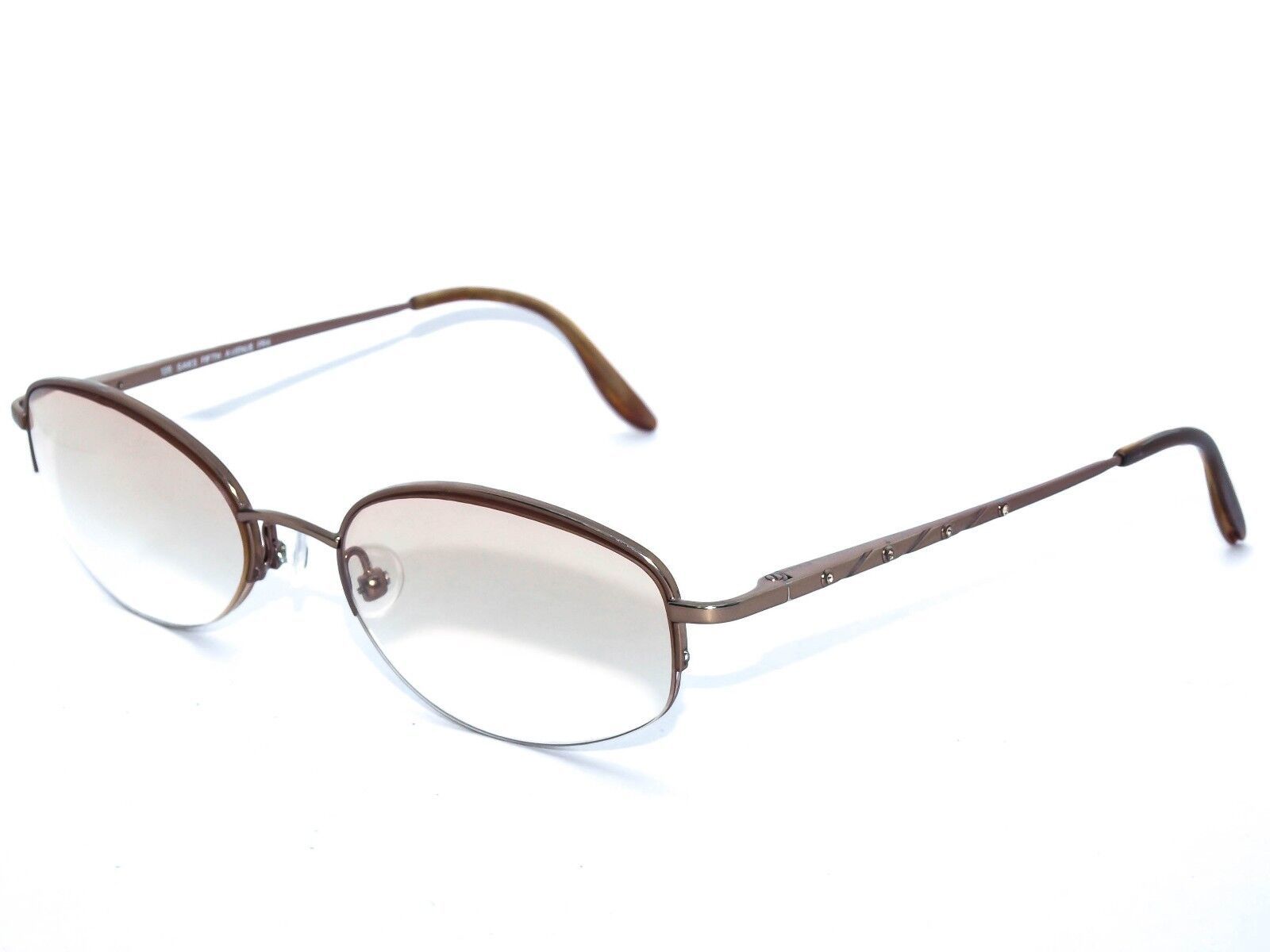 Saks Fifth Avenue Eyeglasses S5A 151 Copper Rhinestones Half Rim Frame 5... - $24.99