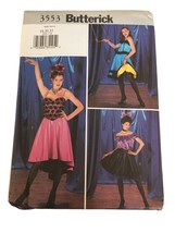 Butterick Sewing Pattern 3553 Saloon Cabaret Dress Halloween Costume 18 20 22 UC - £4.71 GBP