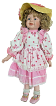 NANCY Doll by William Tung Fancy Pink Dress &amp; Hat 24&quot; Porcelain L/E 387/1000 - £34.79 GBP
