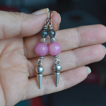 Ruby Earrings, Tourmaline Earrings, Drop Earrings, Silver Earrings, Gemstone E17 - $9.99