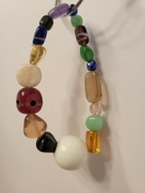 7&quot; Beaded Stretch Bracelet Glass Beads Colorful #2 - £3.99 GBP
