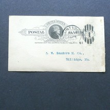 1891 POSTAL CARD D. I. BUSHNELL &amp; CO. ST. LOUIS-FANCY STAMP CANCEL - £4.94 GBP