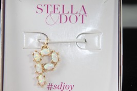 Stella & Dot Charm (New) Gold Momento Opal Stone Letters - P - C913GP - £19.28 GBP