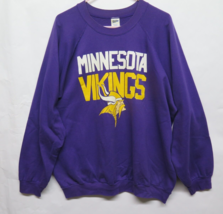 VTG 1980s Minnesota Vikings Soft Thin Trench MADE USA Sweatshirt Mens XL - $37.70