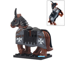 Castle knights hospitaller charger horse custom lego compatible minifigure brick xew1gx thumb200