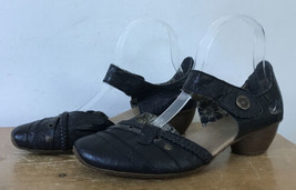 Rieker Anti Stress Black Leather Kitten Heels 7.5 - £799.35 GBP