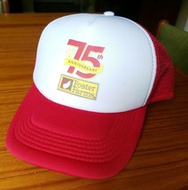 Foster Farms 75th Anniversary Hook Loop Adjustable Ball Trucker Mesh Cap... - £10.03 GBP