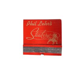 Vintage Matchbook Phil Lehr&#39;s Steakery  Restaurant San Francisco CA Unst... - €12,47 EUR