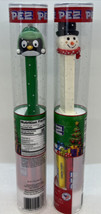 NEW - Lot of 2 Penguin &amp; Snowman Pez Dispensers - 7 Pez Candy Refills 20... - $11.61