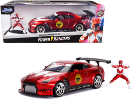 2009 Nissan GT-R (R35) Candy Red and Red Ranger Diecast Figurine &quot;Power Rangers&quot; - £41.15 GBP
