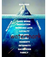 BUSINESS &amp; INDIVIDUAL SUCCESS MOTIVATION ICEBERG HARD WORK FAILURE PHOTO... - $5.52+