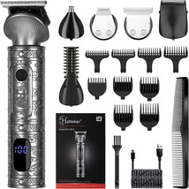 Beard Trimmer Kit for Men Professional Hair Clipper Trimmer T-Blade Trimmer Nose - £42.22 GBP