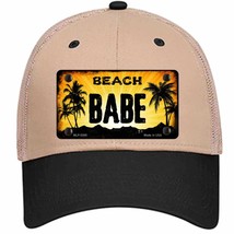 Beach Babe Novelty Khaki Mesh License Plate Hat - £23.16 GBP