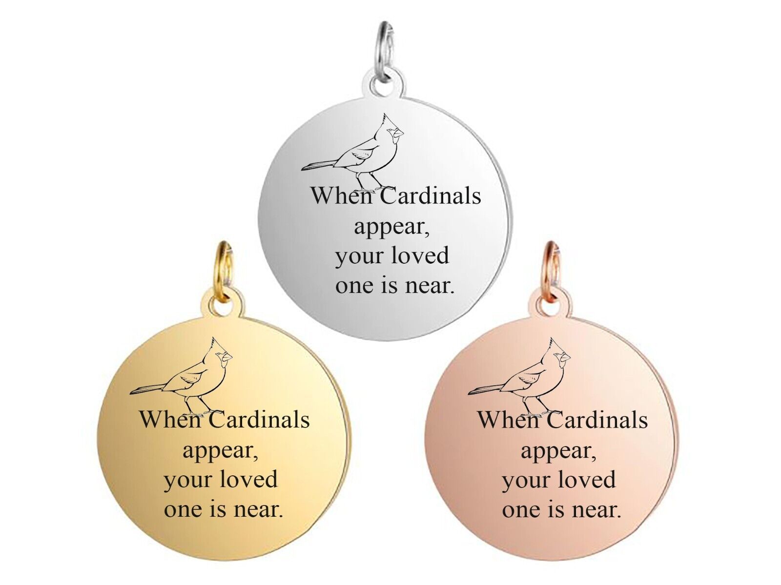 Religious Charm | When Cardinals Appear  | 20mm Gold Filled Charm| Perso... - $4.94+