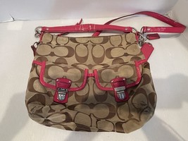 Coach Daisy Signature Pocket Hobo Brown and Pink - €28,46 EUR