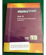 ALGEBRA &#39;SCOOL -Unit D (Polynomials &amp; Quadratic Equations) DVD - $1,309.50 MXN