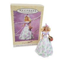 Vintage 1995 Hallmark Mattel Springtime Barbie Keepsake Christmas Ornament Box - £21.97 GBP