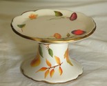 Ceramic Candle Pedestal Holder Fruit Floral The White Barn Candle Co. - $16.82