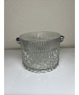 Vintage Mid Century Teleflora Glass Ice Bucket w/ Chrome Handle Made in ... - $15.00