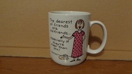 Vintage Hallmark Shoebox Greeting Coffee Cup Mug Old Friends Age Joke Leslie Ann - £6.27 GBP