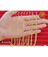 Necklace 9 Type Chain Beaded Two Color 22K Thai Baht Yellow Gold Plated ... - £24.26 GBP