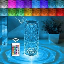 Crystal Lamp RGB Color Changing Night Light Table Lamp 16 Colors 4 Modes... - $32.51