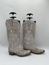 Women&#39;s Lane Santorini Western Boots White Size 7 - $133.64