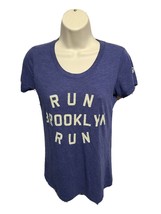 2015 New York Road Runners Airbnb Brooklyn Half Run Womens Medium Blue TShirt - £13.93 GBP