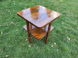 Mid century side table, elegant antique solid wood side table - $380.00