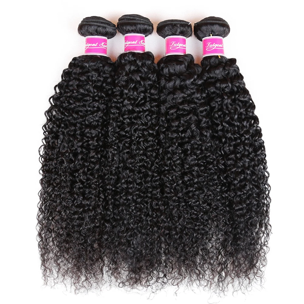 Kinky Curly Human Hair Bundles 100% Remy Malaysian Curly Hair Bundles Na... - £503.62 GBP