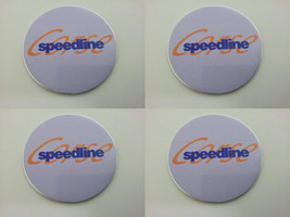 Speedline - Set of 4 Metal Stickers for Wheel Center Caps Logo Badges Rims  - $24.90+