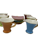CC&amp;T Porcelain Teacups &amp; Saucer Set Multicolored Set of 6 - $356.16 MXN