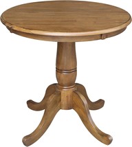 Pecan, 28.9&quot; Round Top, 30&quot; Pedestal Table From Whitewood Industries - £236.56 GBP