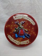 Merry Christmas Holiday Reindeer Tin 6. 5&quot; - £9.83 GBP