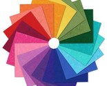 5&quot; Charm Pack Squares - Quilter&#39;s Linen Rainbow Palette Cotton Fabric M5... - £10.34 GBP