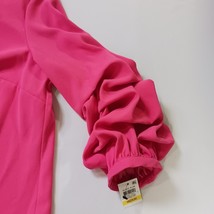 Alfani Women's Pink Back Zipper Gilded Plum Sleeves Blouse Shirt Size Medium image 3