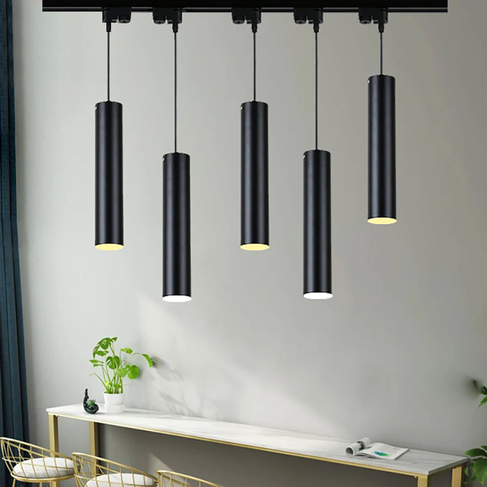 Led pendant lamp long tube lamp led track light spotlights for kitchen dining room shop thumb200