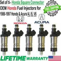 Genuine 5 Sets (x5) Honda Fuel Injectors For 1992, 93, 1994 Acura Vigor 2.5L I5 - $112.85